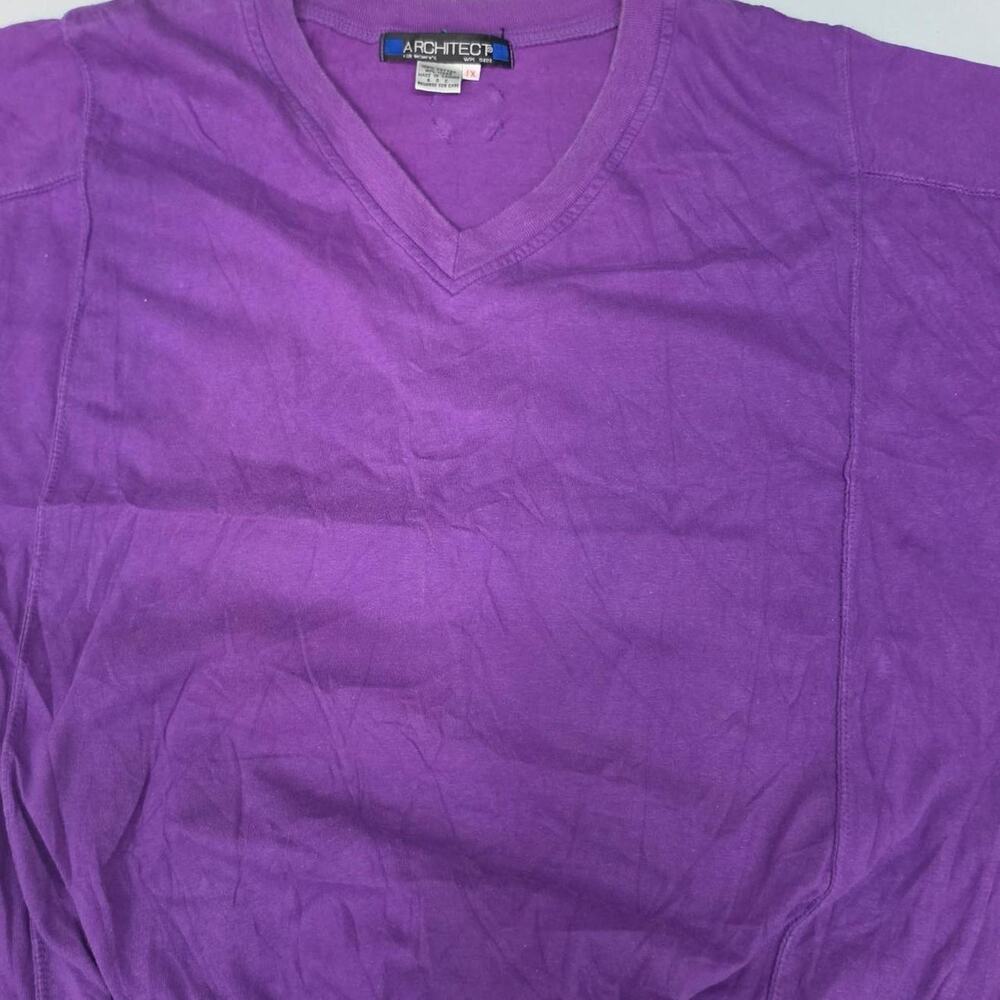 Vintage architect purple v neck cotton